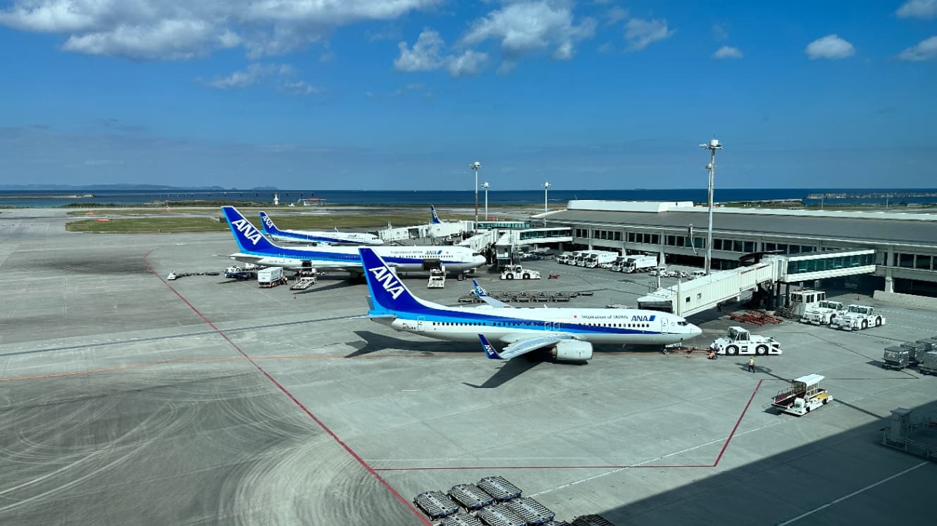 那覇空港での伊丹経由修行フライト