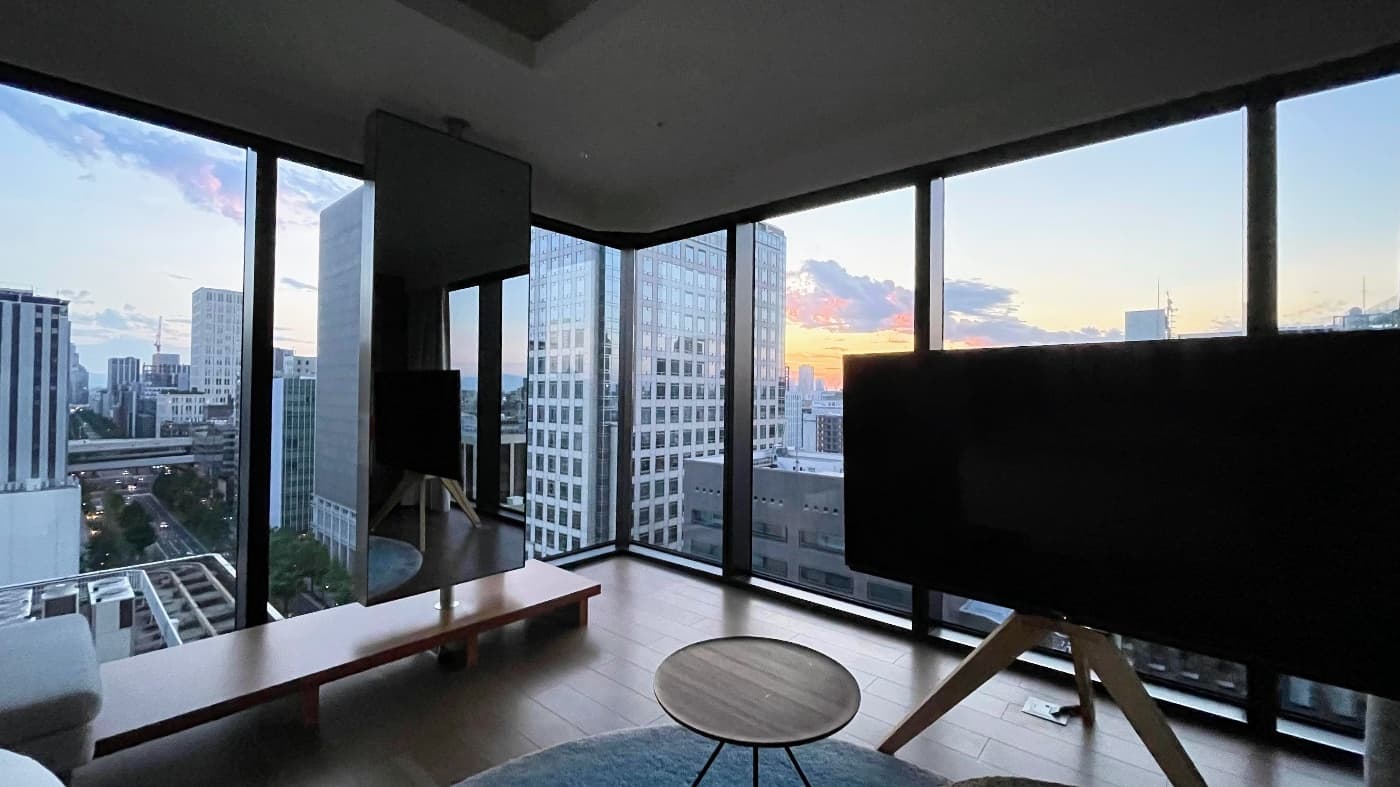 ファンタスティックスイートルームのリビングエリア