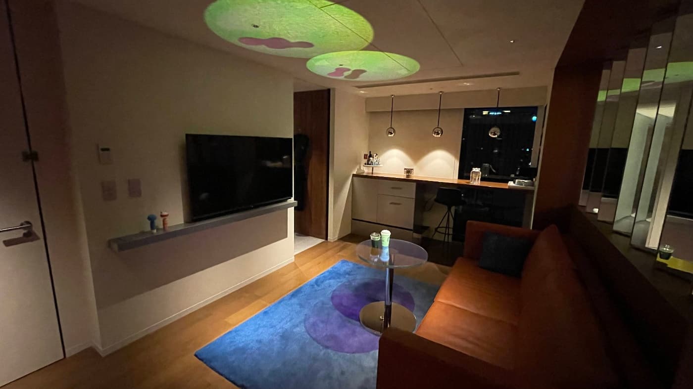 ファンタスティックスイートルームのベッドルーム